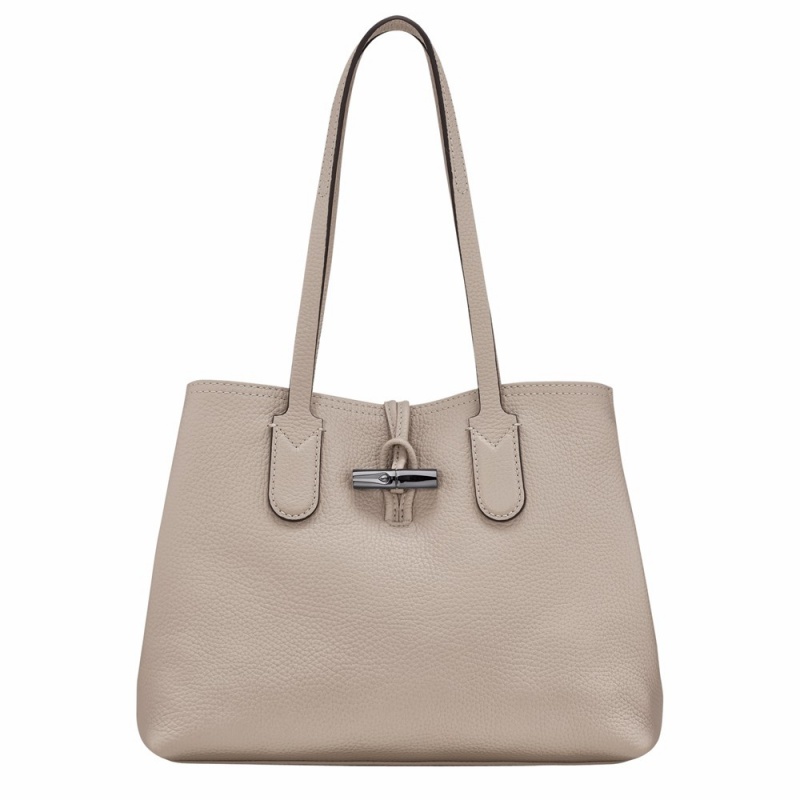 Beige Brown Longchamp Roseau Essential M Women's Shoulder Bags